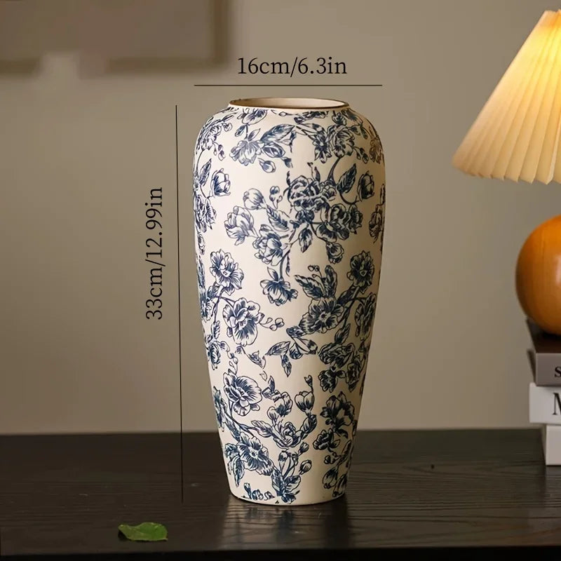 Handcrafted Chinese Blue and White Vase