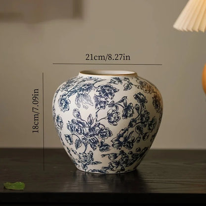 Handcrafted Chinese Blue and White Vase