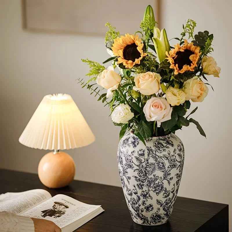 Handcrafted Chinese Blue and White Vase