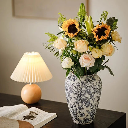 Handcrafted Chinese Blue and White Vase
